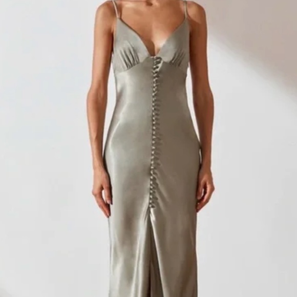 NWT Shona Joy La Lune Sage Bias Slip Dress – Size 6 - Picture 1 of 4